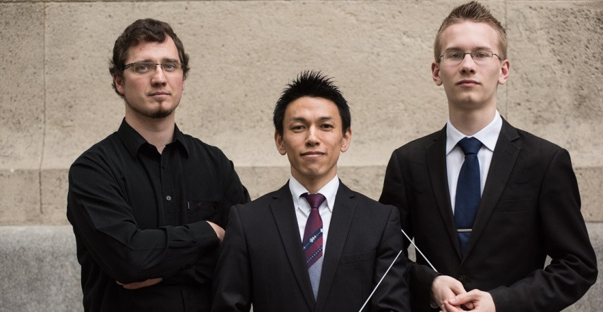 Karmester vizsga -  Marsovszky Paul (BA I), Tassonyi Zsolt (MA I), Haraguchi Shóji MA I.